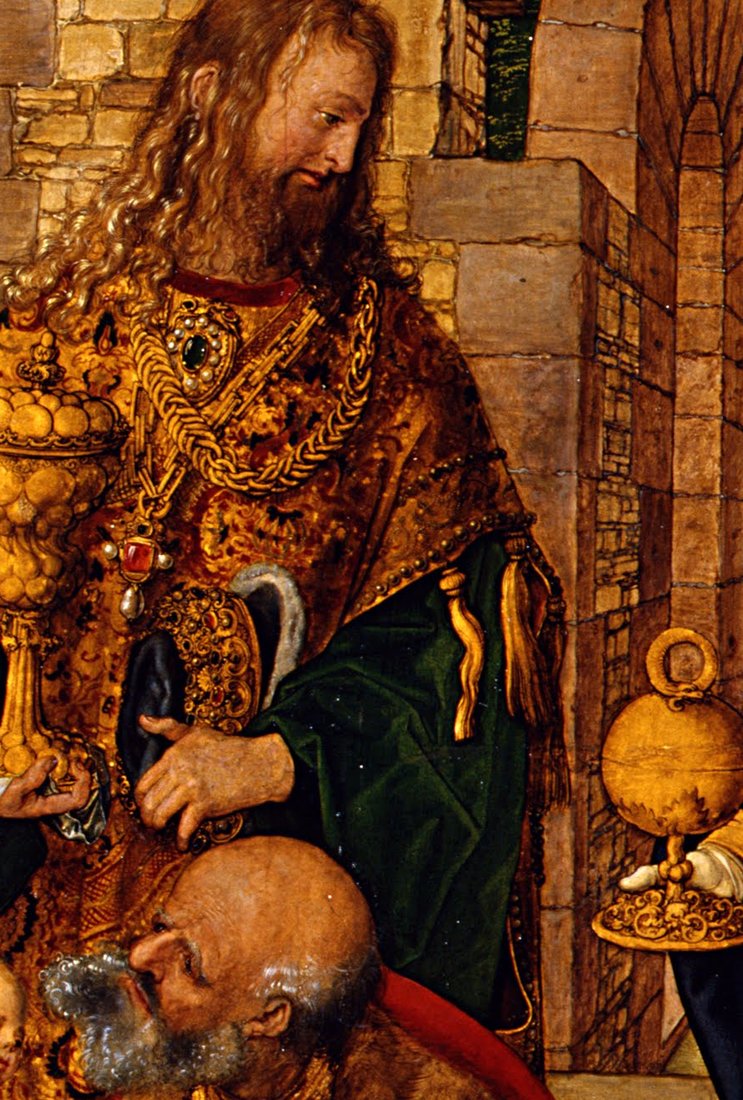 Detail — the magus's gift of gold